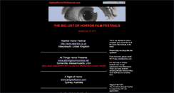 Desktop Screenshot of biglistofhorrorfilmfestivals.com