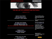 Tablet Screenshot of biglistofhorrorfilmfestivals.com